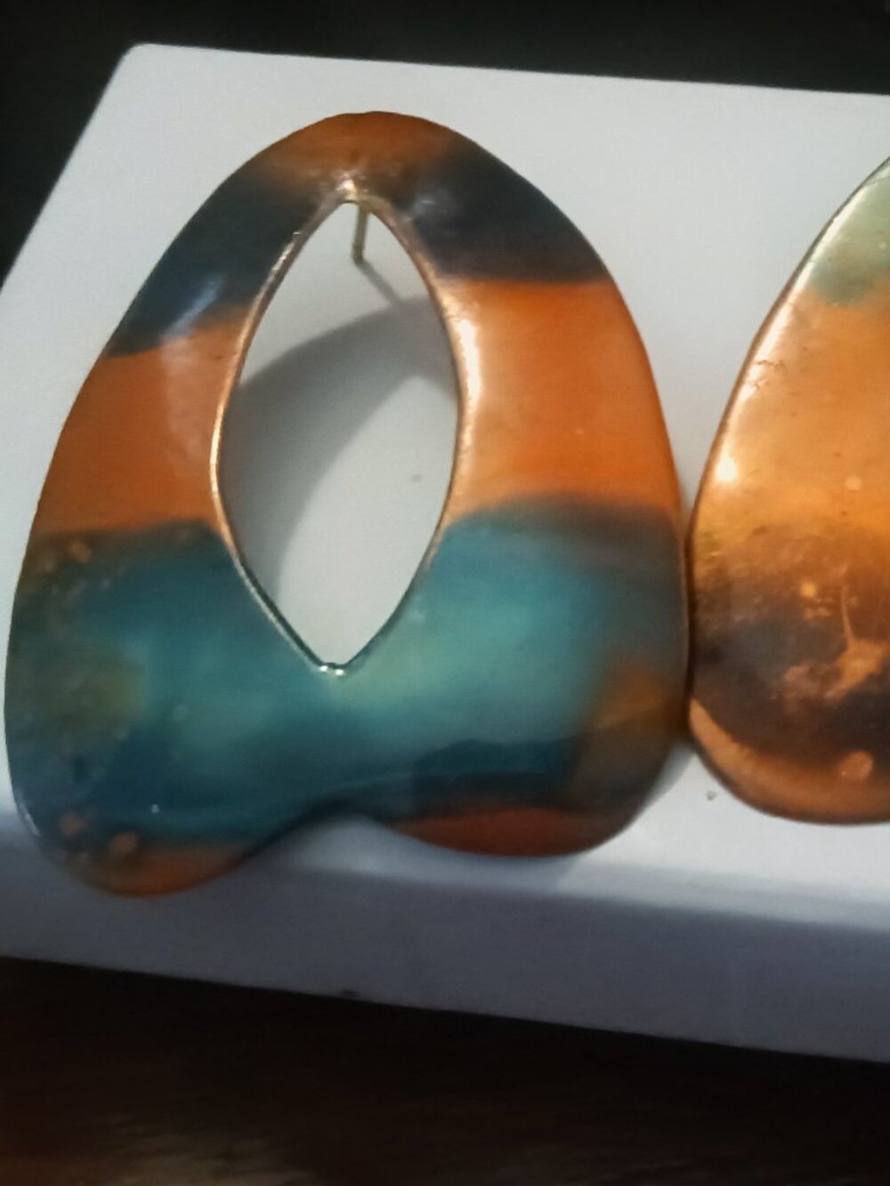 Southwest Copper Pierced Earrings